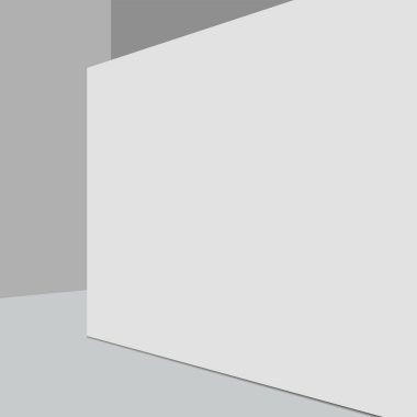 Boş beyaz ofis görüntüleme tahtası model vektör sanatı