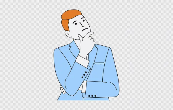 İşadamı vektör sanatı şeffaf arkaplan ve düzenlenebilir vuruş üzerine izole edildi