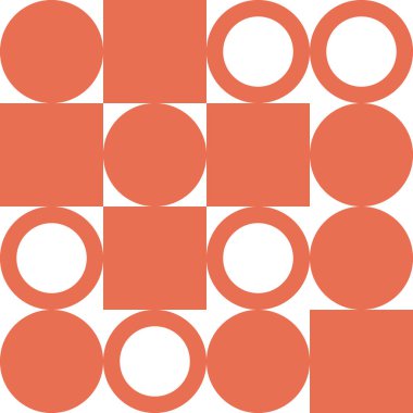 Geometrik Daireler Soyut Arkaplan. Şablon şablonu. Daireler ve kareler. Vektör illüstrasyonu