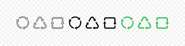 Recycler Les Symboles Recyclage Des Icônes Vectorielles Icône Recyclage Isolé — Image vectorielle