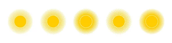 Sol Colección Rayos Solares Iconos Del Vector Solar Ilustración Vectorial — Vector de stock