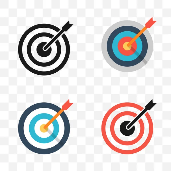 Target Icon Target Vector Icons Isolated Targets Different Design Color — Stock Vector