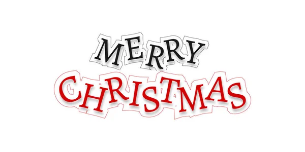 Feliz Navidad Con Letras Aislado Feliz Mensaje Navidad Feliz Navidad — Vector de stock