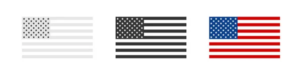 Maqueta Bandera Americana Aislada Julio Bandera Usa Ilustración Vectorial — Archivo Imágenes Vectoriales