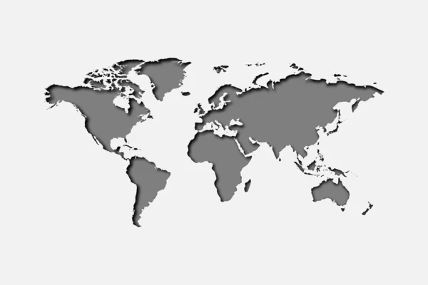 Карта Мира Карта Земли Векторная Иллюстрация — стоковый вектор