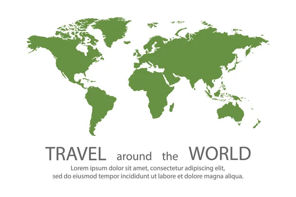 Mapa Terra Conceito Viagem Viajar Pelo Mundo Planeta Terra Ilustração — Vetor de Stock