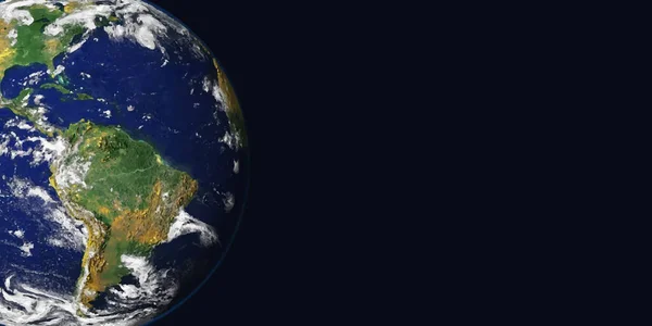 Earth Globe Realistisches Design Blick Aus Dem All Realistische Erde — Stockvektor