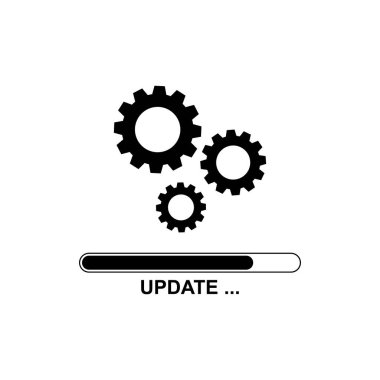 Simgeyi güncelle. Uygulama konseptini yükselt. Proggres simgesi. Sistem sembolünü tazele. Vektör illüstrasyonu