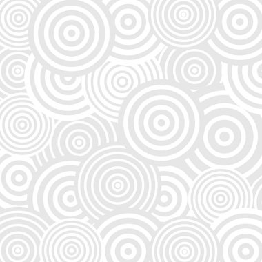 Soyut Çember Arkaplanı. Beyaz Soyut Çember Arkaplanı. Modern arka plan. Vektör illüstrasyonu