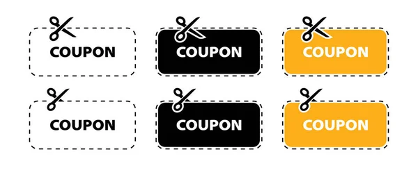 Discount Coupon Vector Icon Vector Discount Coupons Icons Coupon Icons — Stock Vector