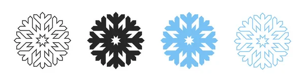 Flocon Neige Icône Vectorielle Symbole Neige Panneau Hiver Symbole Météo — Image vectorielle