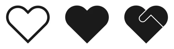 Corazón Icono Vector Símbolo Amor — Vector de stock