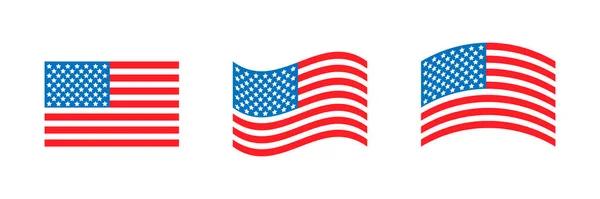 Vektor Amerikansk Flagga Usa Flagga Usa Vektorillustration — Stock vektor