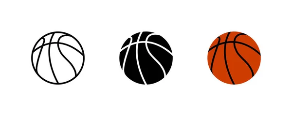Piłka Koszykówki Ikony Wektora Piłki Koszykówki Logo — Wektor stockowy