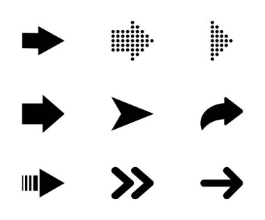 Ok at. Ok simgesi. Ok vektör koleksiyonu. Oklar. İmleç. Vektör illüstrasyonu