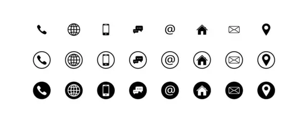Symbole Web Ikonen Kontaktieren Sie Uns Icons Kommunikationsikone Vektorillustration Stockillustration