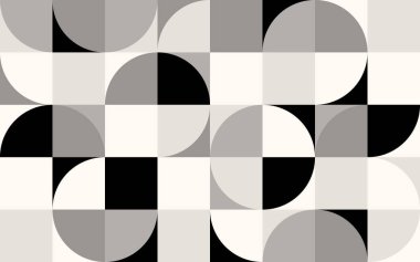 Bauhaus tarzı. Geometrik Desen Soyut Minimalist Arkaplan. Bauhaus element tasarımı. Geometrik şekiller farklı