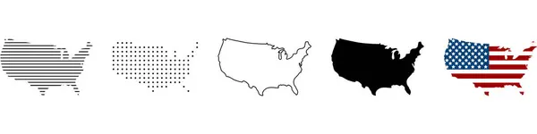 Usa Karte Landkarte Amerika Karte Karte Der Vereinigten Staaten Von Stockvektor