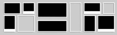 Fotoğraf çerçeveleri. Boş Fotoğraf Çerçeveleri. Eski fotoğraf. Eski çerçeve. Gölgeli Eski Fotoğraflar. Vektör illüstrasyonu