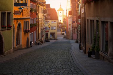 rothenburg ob der tauber, franconia, Bavyera, Almanya tarihi şehrin güzel manzara