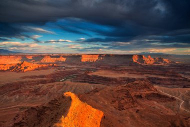 Dead Horse Point Eyalet Parkı, Colorado Nehri, Canyonlands Ulusal Parkı, Utah, ABD
