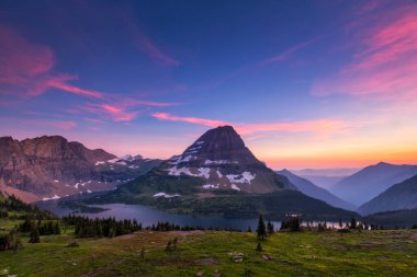 gizli göl iz, Logan'ı geçmesi, buzul Ulusal Parkı, montana, ABD