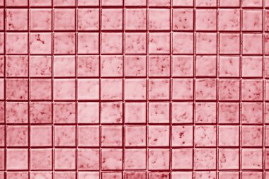 Açık hava kırmızı kare blok kiremit duvar arkaplan ve doku yüksek çözünürlük