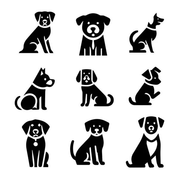 Muhtelif tasarım projeleri için mükemmel köpek silueti ikonlarının geniş bir çeşitliliğini keşfedin. Bu koleksiyon çeşitli türleri ve pozları barındırarak, evcil hayvan temaları için ideal hale getirir.