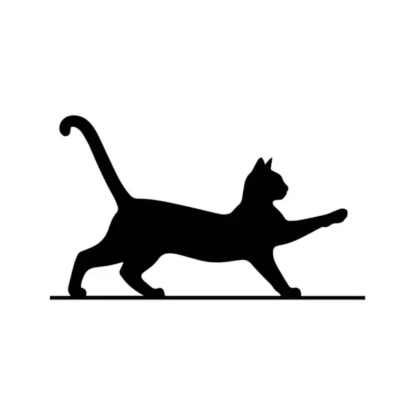 Kedi silueti, bu vektör sanatı çekiciliğini arttıran çarpıcı bir arka plan sergiliyor. Tasarım çeşitli sanatsal unsurları birleştirir, birden fazla kullanım için uygun görsel olarak çarpıcı bir resim yaratır.. 