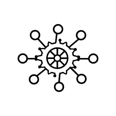 dişli simgesi vektör illüstrasyonu