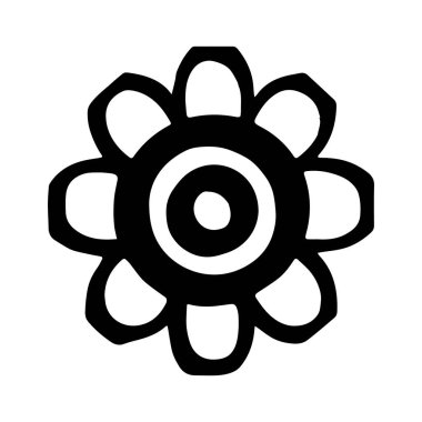 çiçek vektörü ince çizgi simgesi