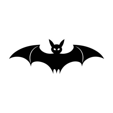 Basit siyah yarasa silueti çizimi