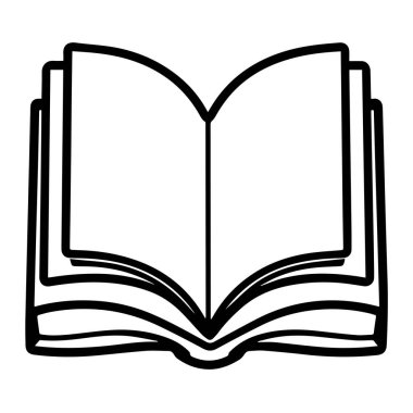 Siyah beyaz çizgi sanatı simgesini aç