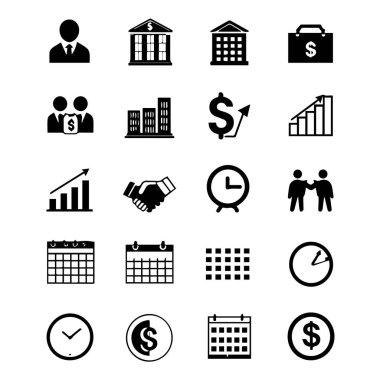 İş finans simgesi silueti