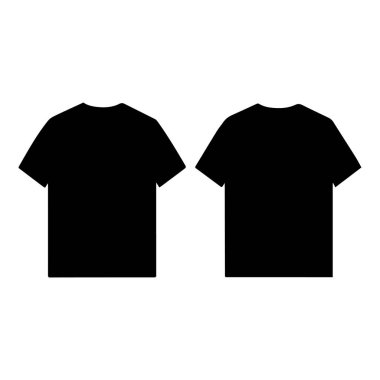 İki tişört silueti ön ve arka siluet