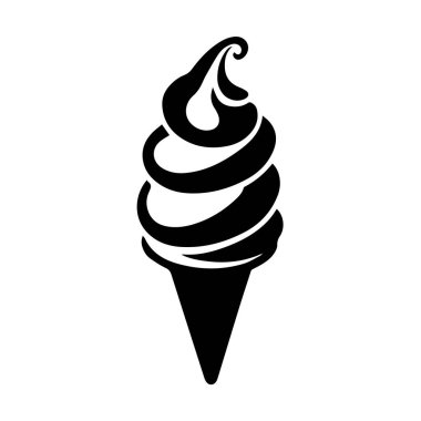 Döndürülmüş yumuşak servis dondurma külahı simgesi