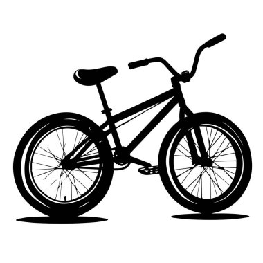 Bmx bisikletinin siyah silueti