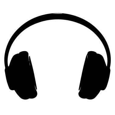 Kulaklık simgesinin siyah silueti
