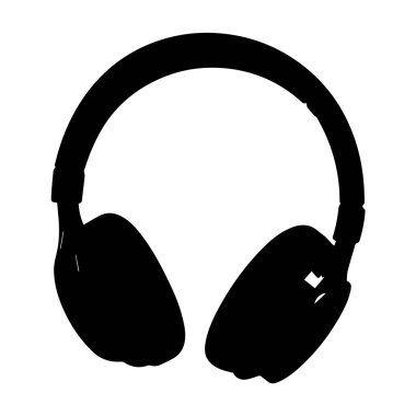 Kulaklık simgesinin siyah silueti