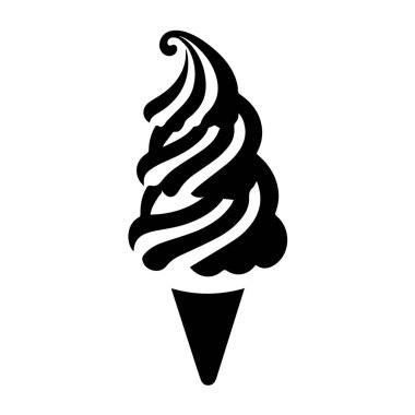 Döndürülmüş yumuşak servis dondurma külahı simgesi