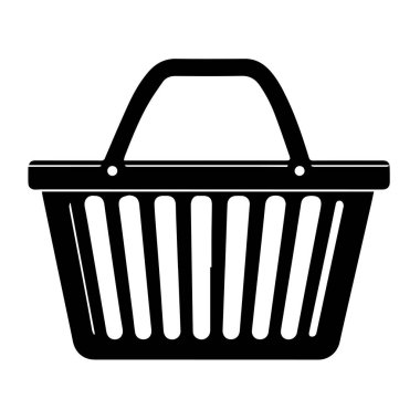 Siyah beyaz alışveriş sepeti resimleme