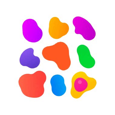 Soyut renkli şekiller arka plan tasarım elementleri