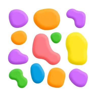 Soyut renkli şekiller arka plan tasarım elementleri