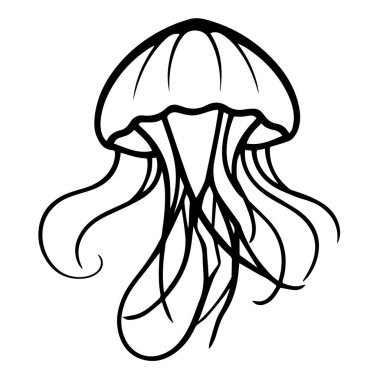 Bir denizanasının zarif sanat tasviri