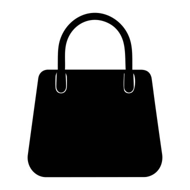 Basit siyah el çantası siluet simgesi grafik tasarımı
