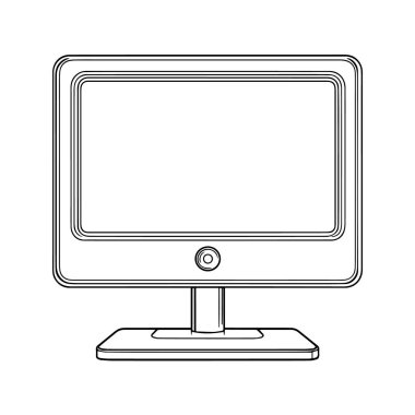 Modern bir bilgisayar monitörünün basit çizimi