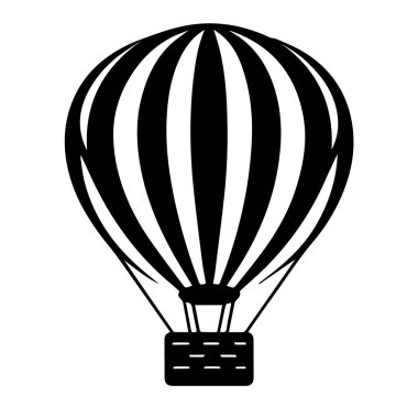 Kalın bir siluetle yükselen sıcak hava balonu sıcak hava balonuna çarpıyor.