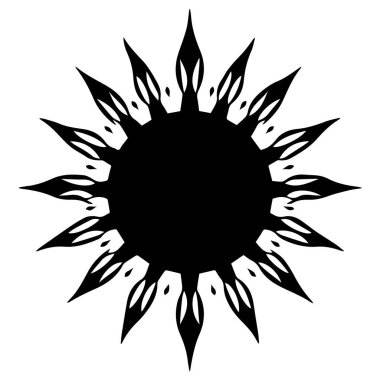 Noktalı Yapraklar ve Negatif Uzay Silueti ile Soyut Çiçek Patlaması Tasarımı