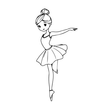 Beyaz arka planda izole edilmiş sivri uçlu ayakkabılı zarif balerin silueti.