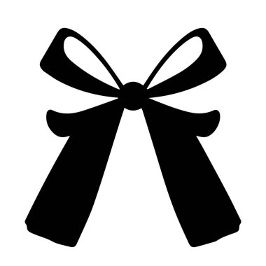 Basit siyah yay siluet simge grafik tasarım ögesi